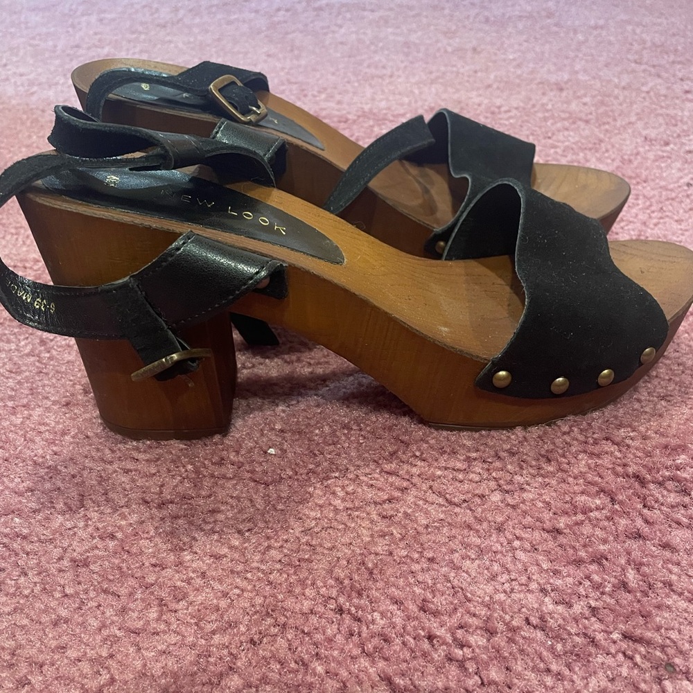 New look wood heels